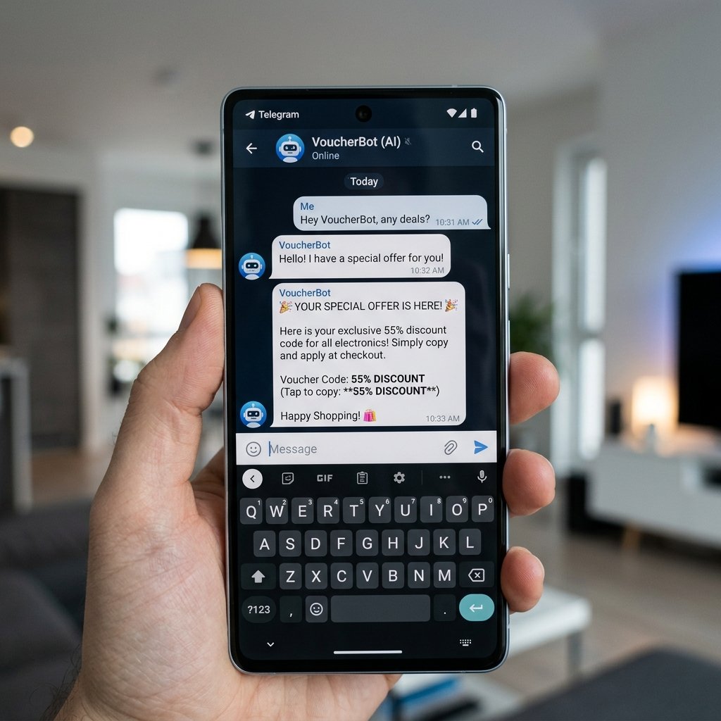 Hệ thống Telegram Bot tự động gửi mã giảm giá 55%
